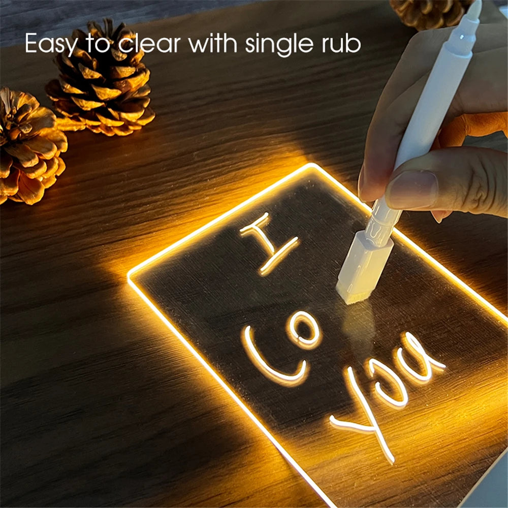 Transparent Message Board Night Light 