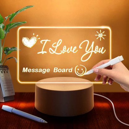 Transparent Message Board Night Light 