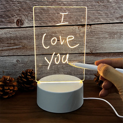 Transparent Message Board Night Light 