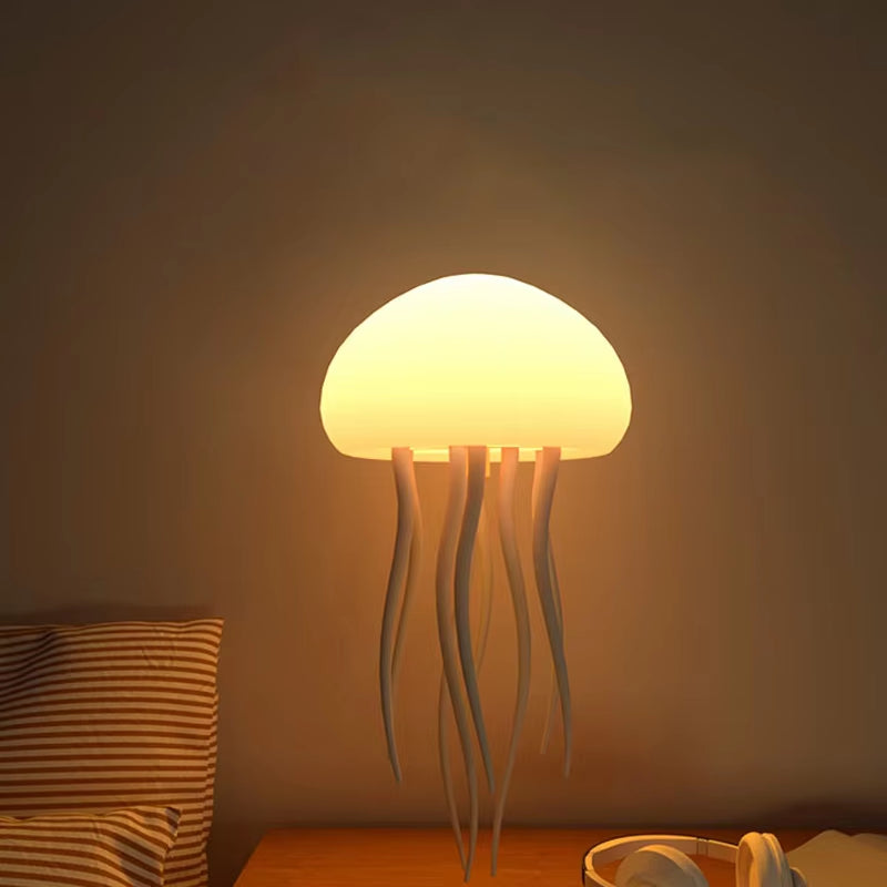 Jellyfish Lamp Voice Control Dancing RGB Gradient Jellyfish Bedside Lamp Rechargeable Table Lamp Touch Sensor Christmas Gift New