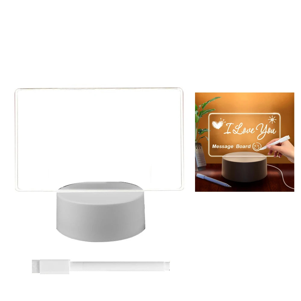 Transparent Message Board Night Light 